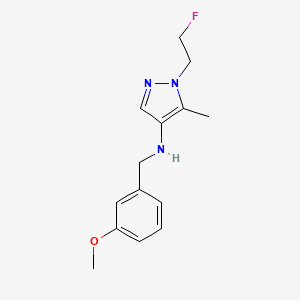 molecular formula C14H18FN3O B15049813 1-(2-fluoroethyl)-N-(3-methoxybenzyl)-5-methyl-1H-pyrazol-4-amine 