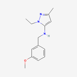 molecular formula C14H19N3O B15049833 1-ethyl-N-(3-methoxybenzyl)-3-methyl-1H-pyrazol-5-amine 