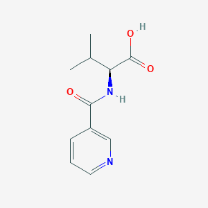 molecular formula C11H14N2O3 B15049894 (2S)-3-methyl-2-[(pyridin-3-yl)formamido]butanoic acid 