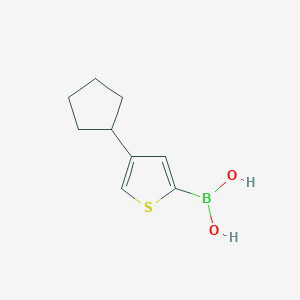 molecular formula C9H13BO2S B15049919 (4-Cyclopentylthiophen-2-yl)boronic acid 