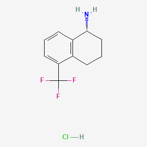 molecular formula C11H13ClF3N B15049934 (1R)-5-(trifluoromethyl)-1,2,3,4-tetrahydronaphthalen-1-amine hydrochloride CAS No. 1466429-32-2