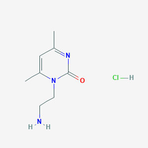 molecular formula C8H14ClN3O B15049967 1-(2-Aminoethyl)-4,6-dimethyl-1,2-dihydropyrimidin-2-one hydrochloride 