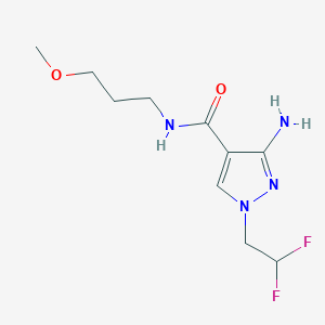 molecular formula C10H16F2N4O2 B15050001 3-Amino-1-(2,2-difluoroethyl)-N-(3-methoxypropyl)-1H-pyrazole-4-carboxamide 