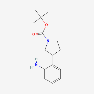 molecular formula C15H22N2O2 B1505004 Tert-butyl 3-(2-aminophenyl)pyrrolidine-1-carboxylate CAS No. 885270-26-8