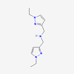 molecular formula C12H19N5 B15050050 1-(1-ethyl-1H-pyrazol-3-yl)-N-[(1-ethyl-1H-pyrazol-3-yl)methyl]methanamine 