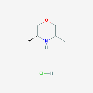 molecular formula C6H14ClNO B15050064 (3R)-3,5-dimethylmorpholine hydrochloride CAS No. 1542268-33-6