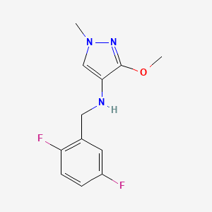 molecular formula C12H13F2N3O B15050114 N-[(2,5-difluorophenyl)methyl]-3-methoxy-1-methyl-1H-pyrazol-4-amine 