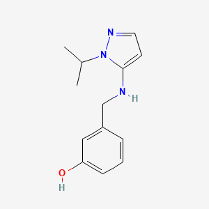 molecular formula C13H17N3O B15050130 3-({[1-(propan-2-yl)-1H-pyrazol-5-yl]amino}methyl)phenol 
