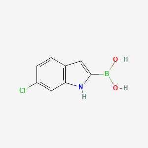molecular formula C8H7BClNO2 B15050185 (6-chloro-1H-indol-2-yl)boronic acid CAS No. 1286777-11-4