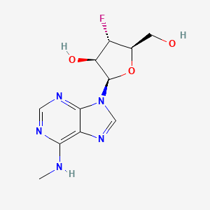molecular formula C11H14FN5O3 B15050227 (2R,3R,4S,5R)-4-fluoro-5-(hydroxymethyl)-2-[6-(methylamino)purin-9-yl]oxolan-3-ol 