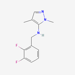 molecular formula C12H13F2N3 B15050270 N-(2,3-difluorobenzyl)-1,4-dimethyl-1H-pyrazol-5-amine 
