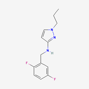 molecular formula C13H15F2N3 B15050369 N-[(2,5-difluorophenyl)methyl]-1-propyl-1H-pyrazol-3-amine 