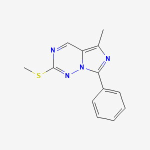 molecular formula C13H12N4S B1505069 5-Methyl-2-(methylthio)-7-phenylimidazo[5,1-F][1,2,4]triazine CAS No. 774462-47-4