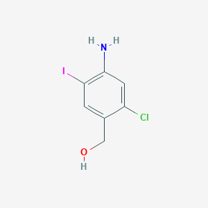 molecular formula C7H7ClINO B15050722 (4-Amino-2-chloro-5-iodophenyl)methanol 