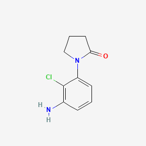 molecular formula C10H11ClN2O B15050823 1-(3-Amino-2-chlorophenyl)pyrrolidin-2-one 