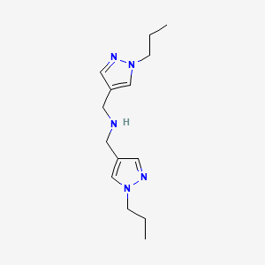 molecular formula C14H23N5 B15050859 bis[(1-propyl-1H-pyrazol-4-yl)methyl]amine 