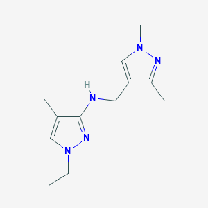 molecular formula C12H19N5 B15050968 N-[(1,3-dimethyl-1H-pyrazol-4-yl)methyl]-1-ethyl-4-methyl-1H-pyrazol-3-amine 