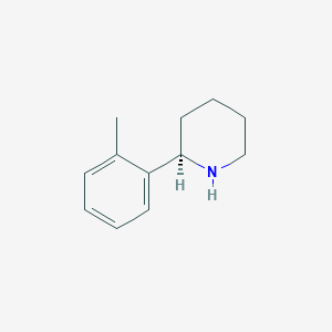 molecular formula C12H17N B15051052 (2R)-2-(2-methylphenyl)piperidine 