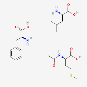 molecular formula C22H37N3O7S B1505145 L-Phenylalanine,N-acetyl-L-methionyl-L-leucyl-(9CI) CAS No. 73572-34-6