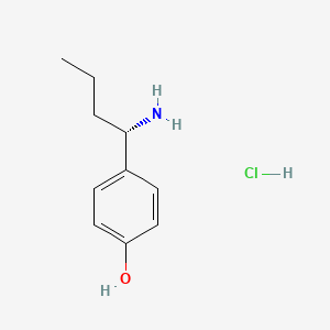 molecular formula C10H16ClNO B1505173 (S)-4-(1-Aminobutyl)phenol hydrochloride CAS No. 1217466-82-4