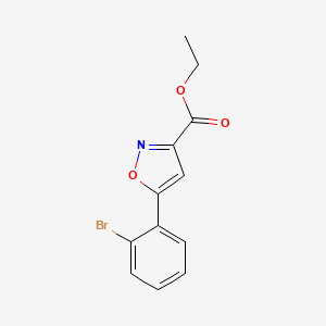 molecular formula C12H10BrNO3 B1505181 Ethyl 5-(2-bromophenyl)-1,2-oxazole-3-carboxylate CAS No. 668971-61-7