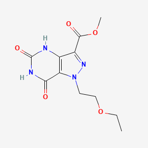 molecular formula C11H14N4O5 B1505195 Methyl 1-(2-ethoxyethyl)-5,7-dioxo-4,5,6,7-tetrahydro-1h-pyrazolo[4,3-d]pyrimidine-3-carboxylate CAS No. 792970-10-6