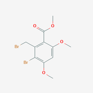 molecular formula C11H12Br2O4 B1505211 Methyl 3-bromo-2-(bromomethyl)-4,6-dimethoxybenzoate CAS No. 58137-74-9