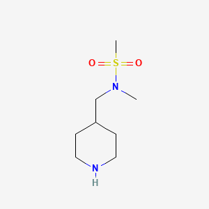 molecular formula C8H18N2O2S B1505218 N-METHYL-N-(4-PIPERIDINYLMETHYL)-METHANESULFONAMIDE CAS No. 85488-01-3
