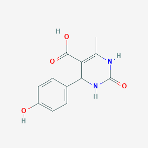 molecular formula C12H12N2O4 B1505223 1,2,3,4-Tetrahydro-4-(p-hydroxyphenyl)-6-methyl-2-oxo-5-pyrimidinecarboxylic acid CAS No. 858269-05-3