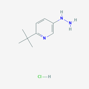 2-tert-Butyl-5-hydrazinylpyridine--hydrogen chloride (1/1)