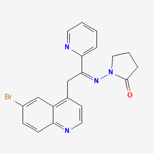 1-((2-(6-Bromoquinolin-4-yl)-1-(pyridin-2-yl)ethylidene)amino)pyrrolidin-2-one