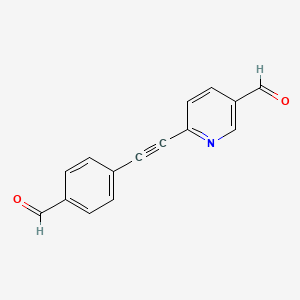 molecular formula C15H9NO2 B15052535 6-((4-Formylphenyl)ethynyl)nicotinaldehyde 