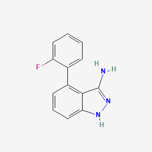 molecular formula C13H10FN3 B15052552 4-(2-Fluorophenyl)-1H-indazol-3-amine 