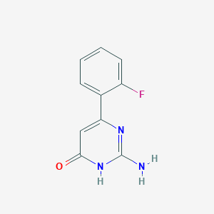 molecular formula C10H8FN3O B15052605 2-Amino-6-(2-fluorophenyl)pyrimidin-4-ol 