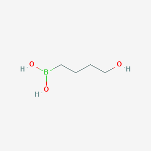 molecular formula C4H11BO3 B15052733 (4-Hydroxybutyl)boronic acid 
