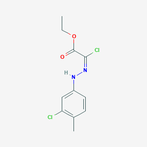 molecular formula C11H12Cl2N2O2 B15052893 Ethyl (2Z)-2-chloro-2-[2-(3-chloro-4-methylphenyl)hydrazin-1-ylidene]acetate 
