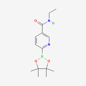 molecular formula C14H21BN2O3 B15052915 N-Ethyl-6-(tetramethyl-1,3,2-dioxaborolan-2-yl)pyridine-3-carboxamide 