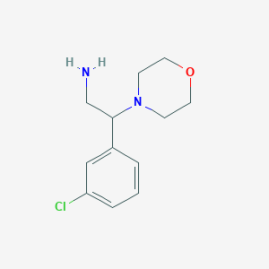 molecular formula C12H17ClN2O B15053029 2-(3-Chlorophenyl)-2-morpholinoethanamine 