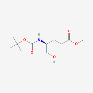 molecular formula C11H21NO5 B150531 (S)-Methyl 4-((tert-butoxycarbonyl)amino)-5-hydroxypentanoate CAS No. 126587-35-7