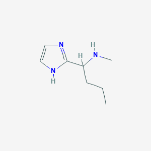molecular formula C8H15N3 B15053431 1-(1H-Imidazol-2-yl)-N-methylbutan-1-amine 