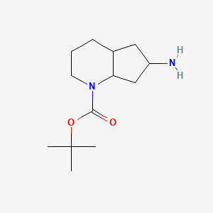 molecular formula C13H24N2O2 B15053487 tert-Butyl 6-aminooctahydro-1H-cyclopenta[b]pyridine-1-carboxylate 