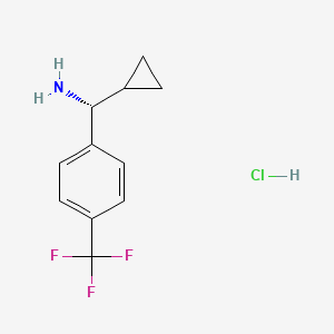 molecular formula C11H13ClF3N B1505359 (R)-Cyclopropyl(4-(trifluoromethyl)phenyl)methanamine hydrochloride 