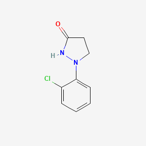 molecular formula C9H9ClN2O B15053678 1-(2-Chlorophenyl)pyrazolidin-3-one CAS No. 55950-66-8