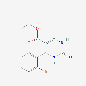 molecular formula C15H17BrN2O3 B15053968 Isopropyl 4-(2-bromophenyl)-6-methyl-2-oxo-1,2,3,4-tetrahydropyrimidine-5-carboxylate 