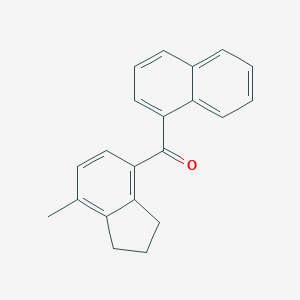 molecular formula C21H18O B015054 Methanone, (2,3-dihydro-7-methyl-1H-inden-4-yl)-1-naphthalenyl- CAS No. 63665-87-2
