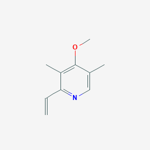 molecular formula C10H13NO B15054072 4-Methoxy-3,5-dimethyl-2-vinylpyridine 