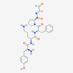 (2R)-1-[(2S)-2-[[(2R)-5-amino-2-[[(2S)-2-amino-3-(4-hydroxyphenyl)propanoyl]amino]pentanoyl]amino]-3-phenylpropanoyl]-N-(2-oxoethylidene)pyrrolidine-2-carboxamide