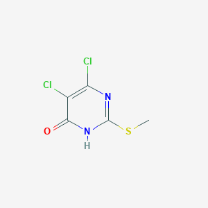 molecular formula C5H4Cl2N2OS B15054126 5,6-Dichloro-2-(methylthio)pyrimidin-4-ol 