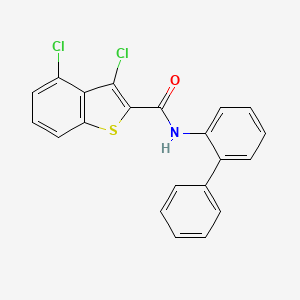 molecular formula C21H13Cl2NOS B15054241 N-([1,1'-Biphenyl]-2-yl)-3,4-dichlorobenzo[b]thiophene-2-carboxamide 