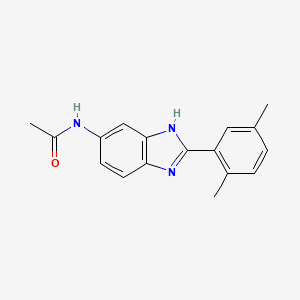 molecular formula C17H17N3O B15054265 N-(2-(2,5-Dimethylphenyl)-1H-benzo[d]imidazol-5-yl)acetamide 